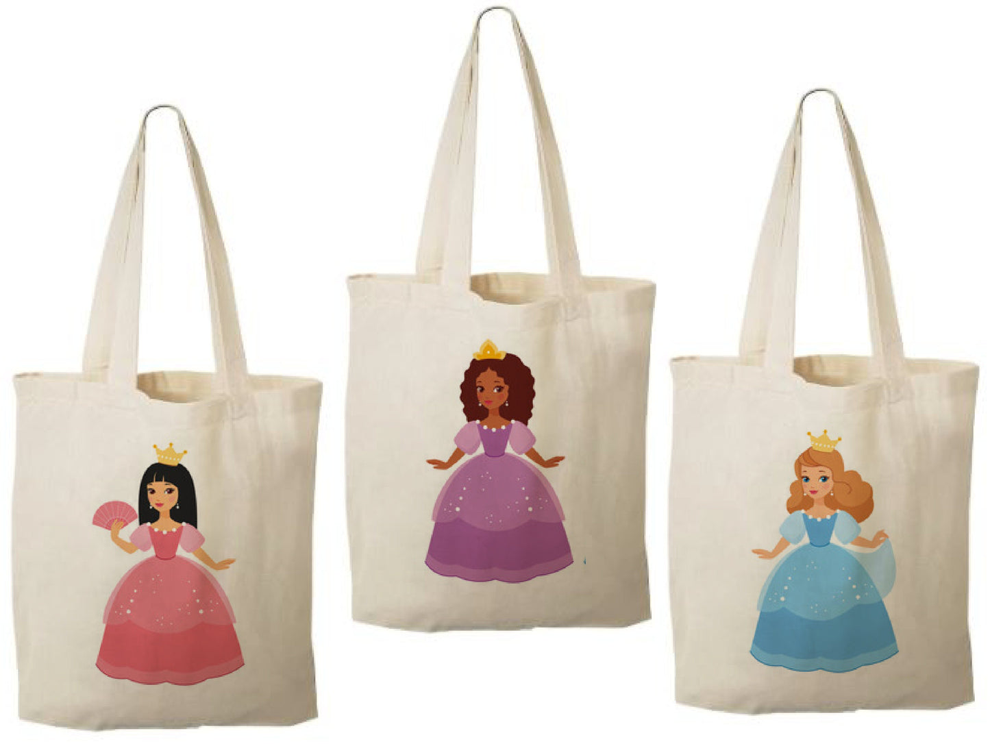 Princess Party Favor Bags - Set of Three Bags