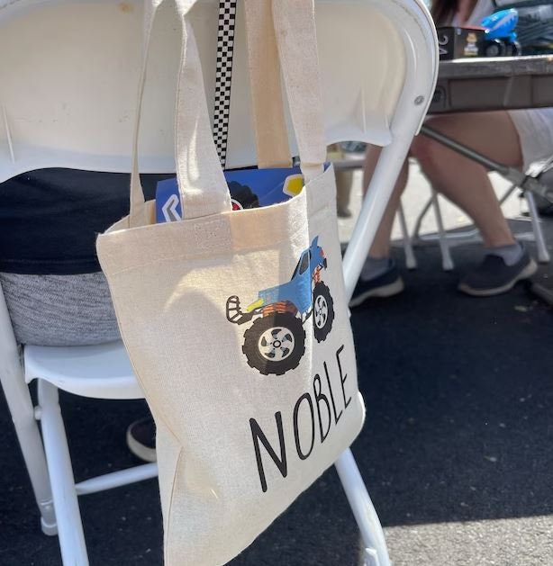 Custom Monster Truck Party Favor Bags - Perfect for Monster Truck Themed Parties & Events - Set of Six Bags Personalized with Names
