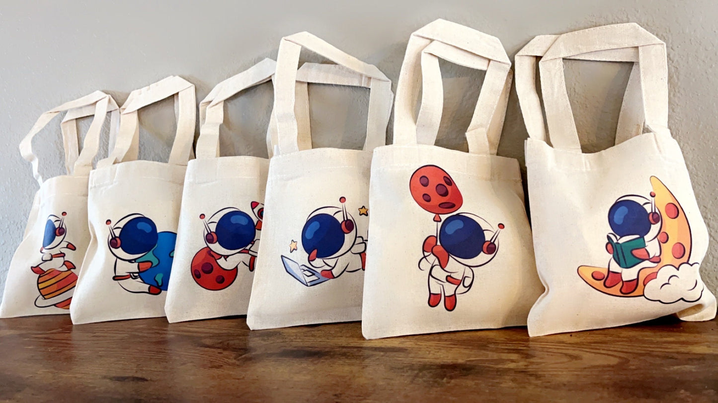 6 Astronaut Party Favor Bags Space Treat Bags, Astronaut Goodie Bags, Outer Space Party Favors, Space Party Bags, Astronaut Party Decor, Bag