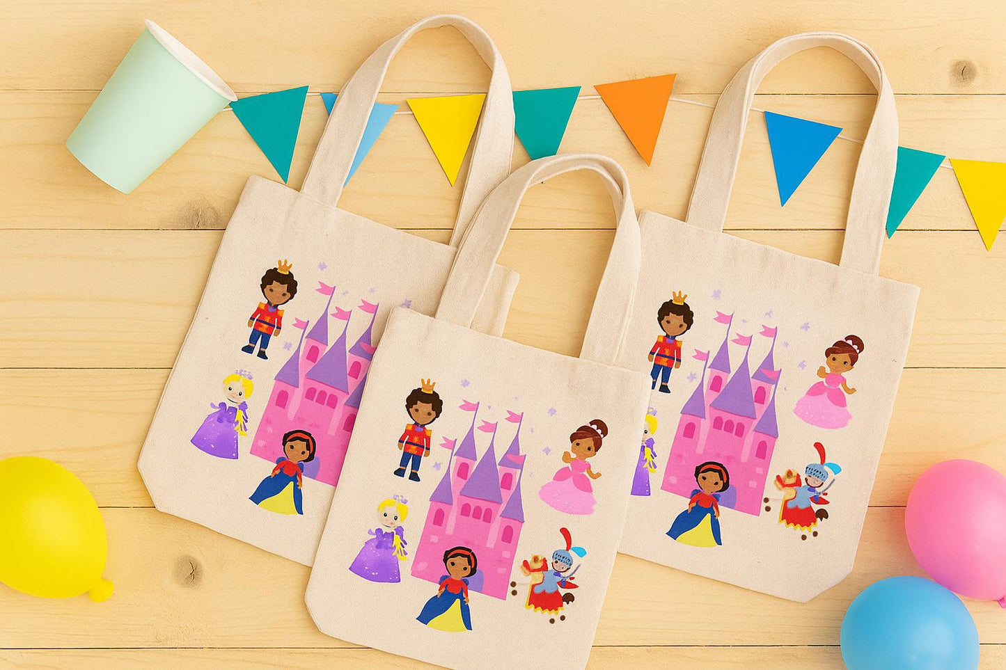 Prince & Princess Castle Party Favor Bags - Sold Individually