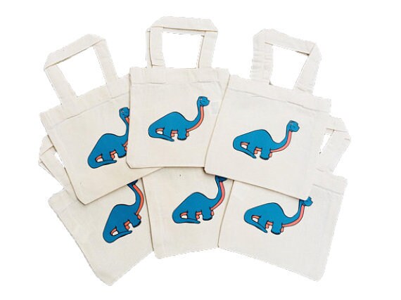 Dinosaur Party Favor Bags - Set of Six Bags