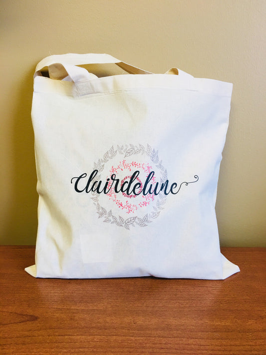 Custom Logo Cotton Tote Bag, Personalized Reusable Shopping Bag