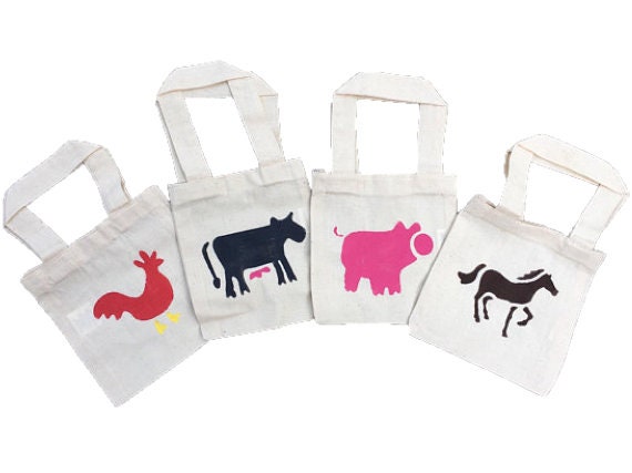 Barnyard Party Favor Bags - Set of Four Bags