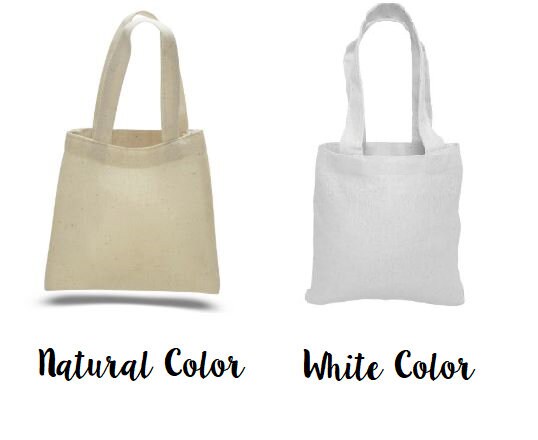 Custom Flamingo Party Favor Bags, Initial Cotton Treat Bags, Set of 6