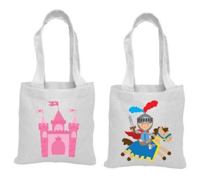 Princess Castle and Knight Party Favor Bags - Set of Two Bags