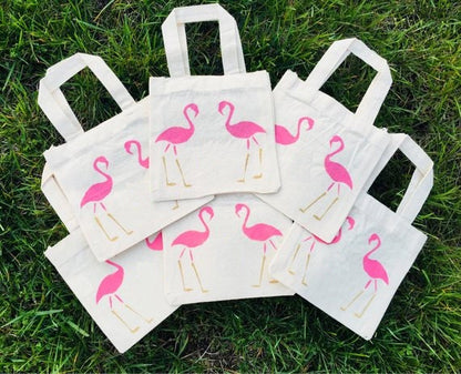Flamingo Party Favor Bags - Set of Six Bags