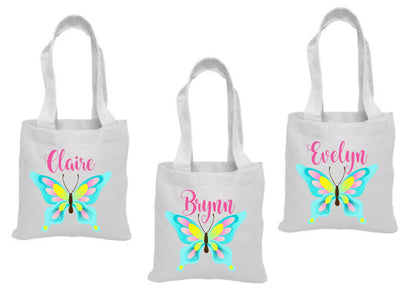 Personalized Butterfly Party Favor Bags - Set of Three Bags