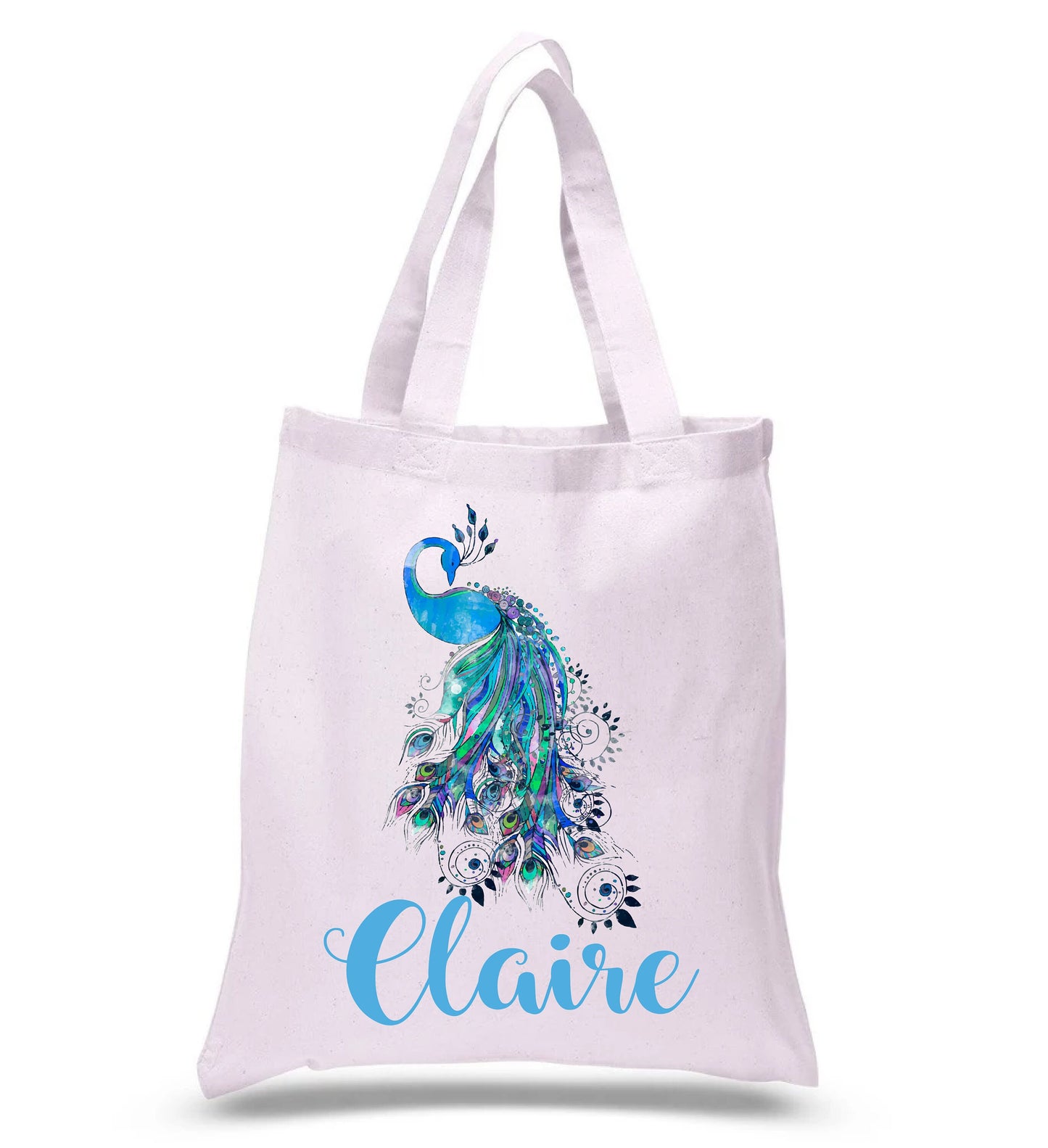 Custom Peacock Tote Bag