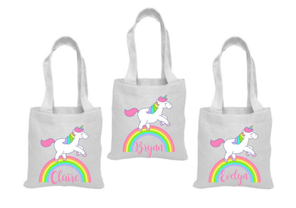Custom Unicorn Party Favor Bags - Set of Three Bags