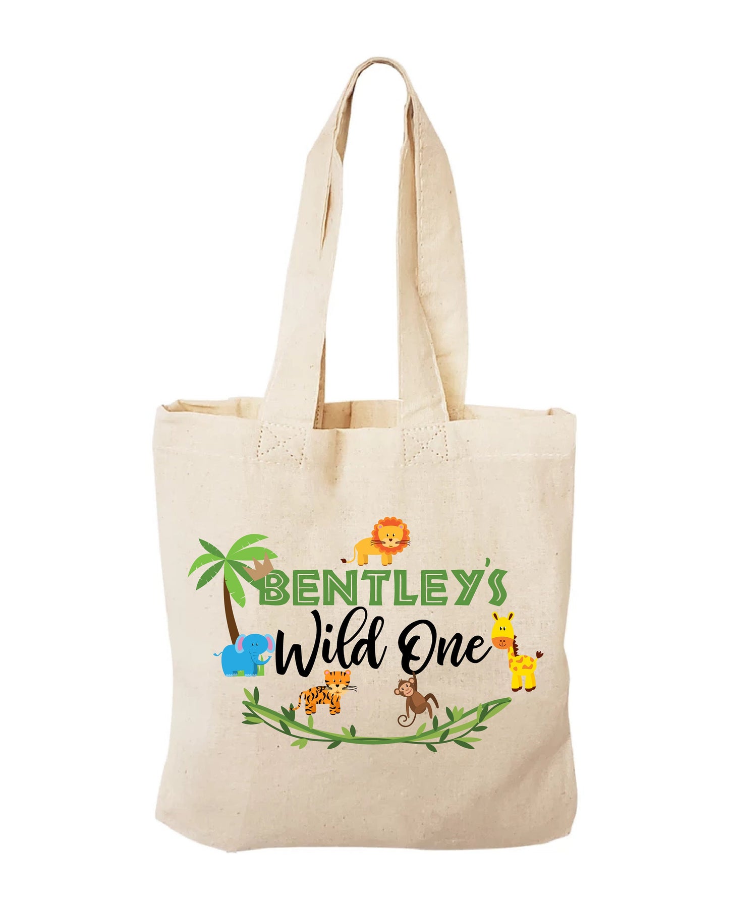 Personalized Jungle Safari Party Favor Bags – Wild One Birthday Goody Bags