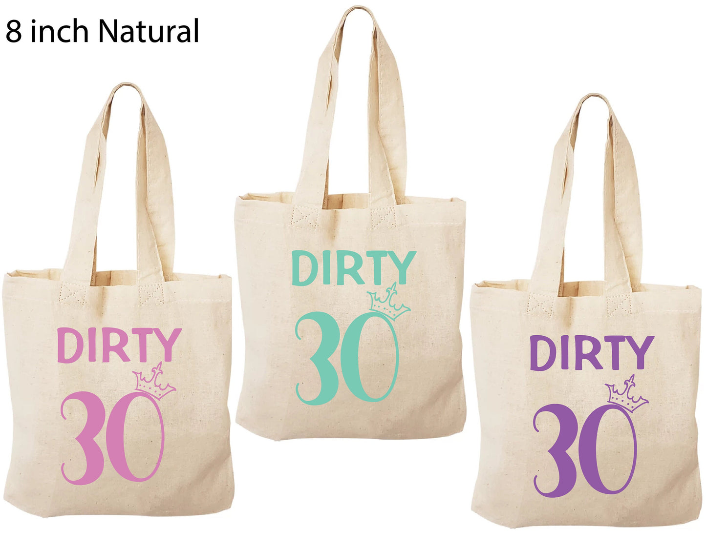 30th Birthday Party Favor Bags - Set of Three Bags