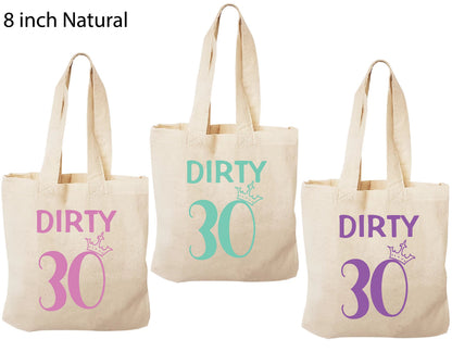 30th Birthday Party Favor Bags - Set of Three Bags