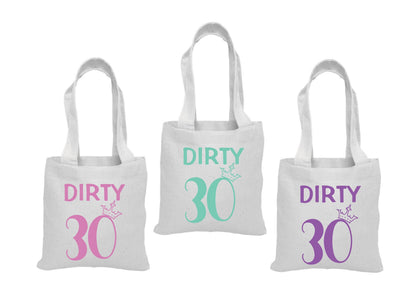 30th Birthday Party Favor Bags - Set of Three Bags