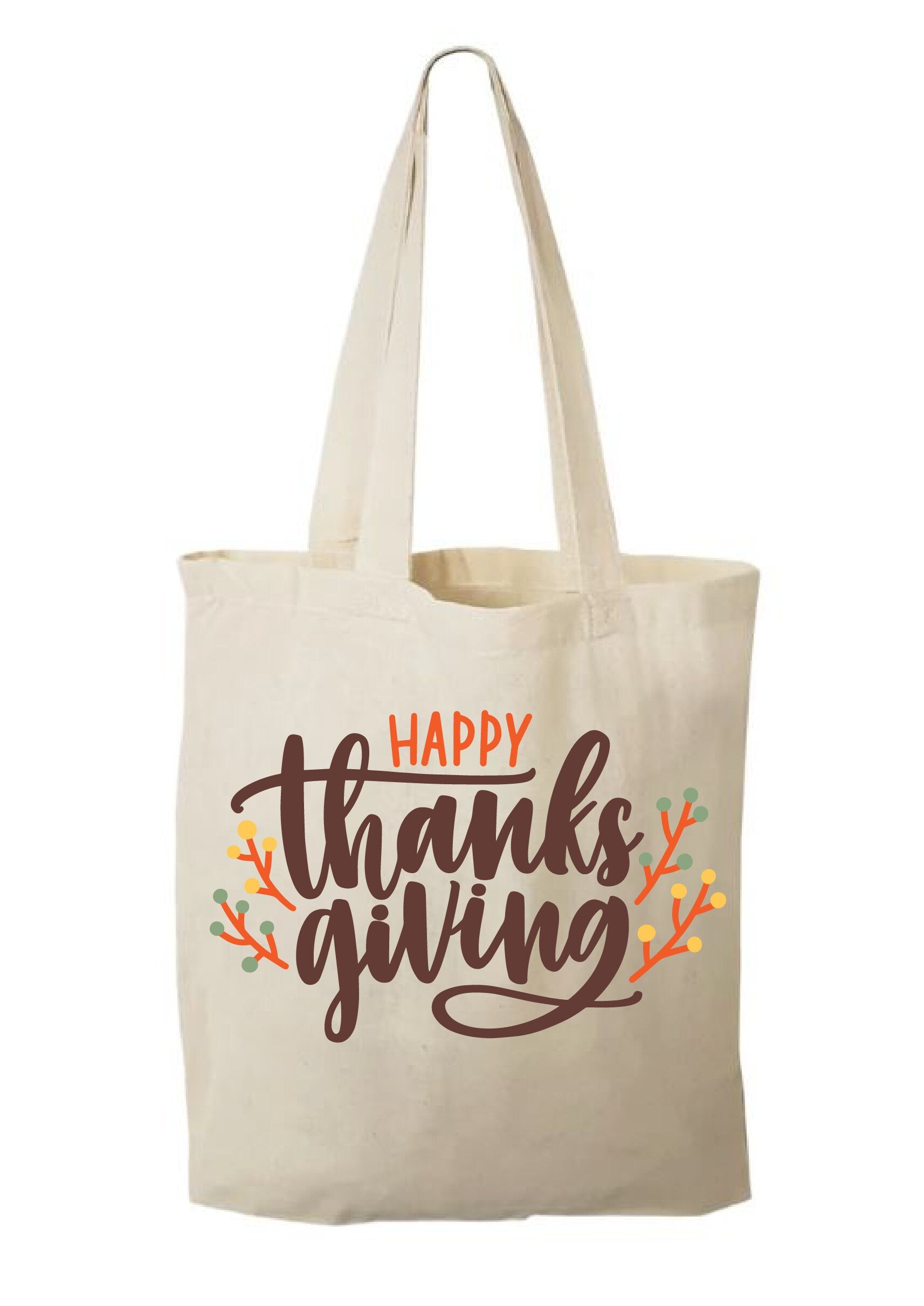 Thanksgiving Party Favor Bags - Reusable Cotton Canvas Tote