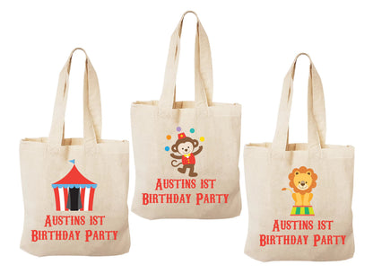 Personalized Circus Favor Bags – Cotton Party Goodie Bags