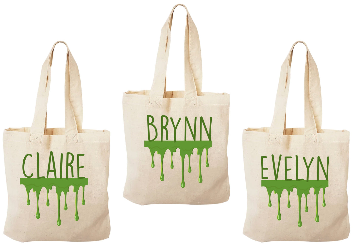 Personalized Slime Party Favor Bags - Set of Three Bags