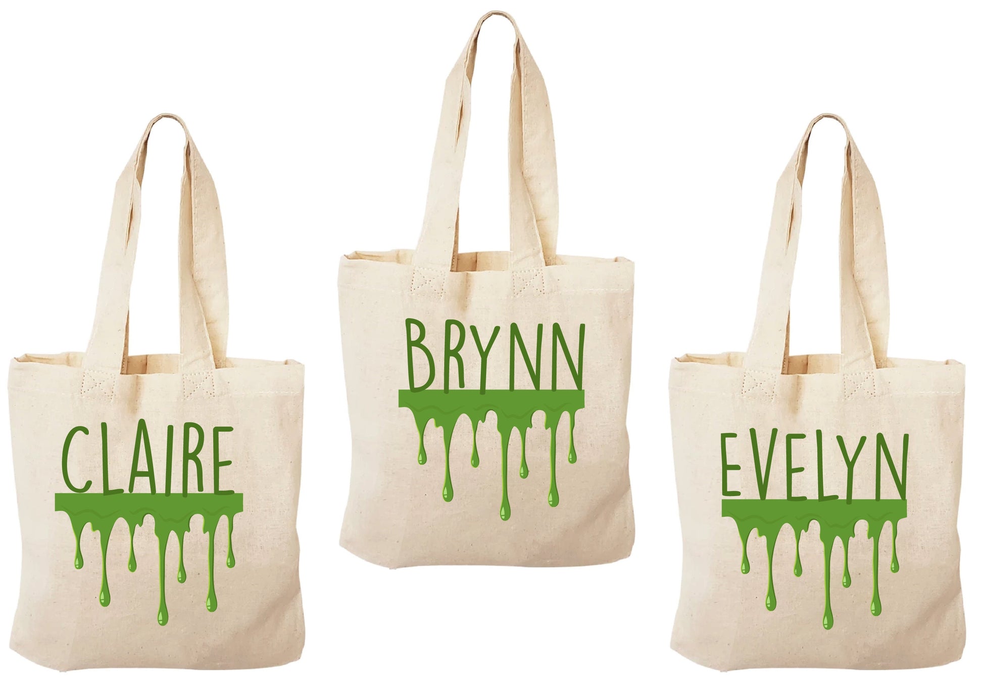 Personalized Slime Party Favor Bags - Set of Three Bags
