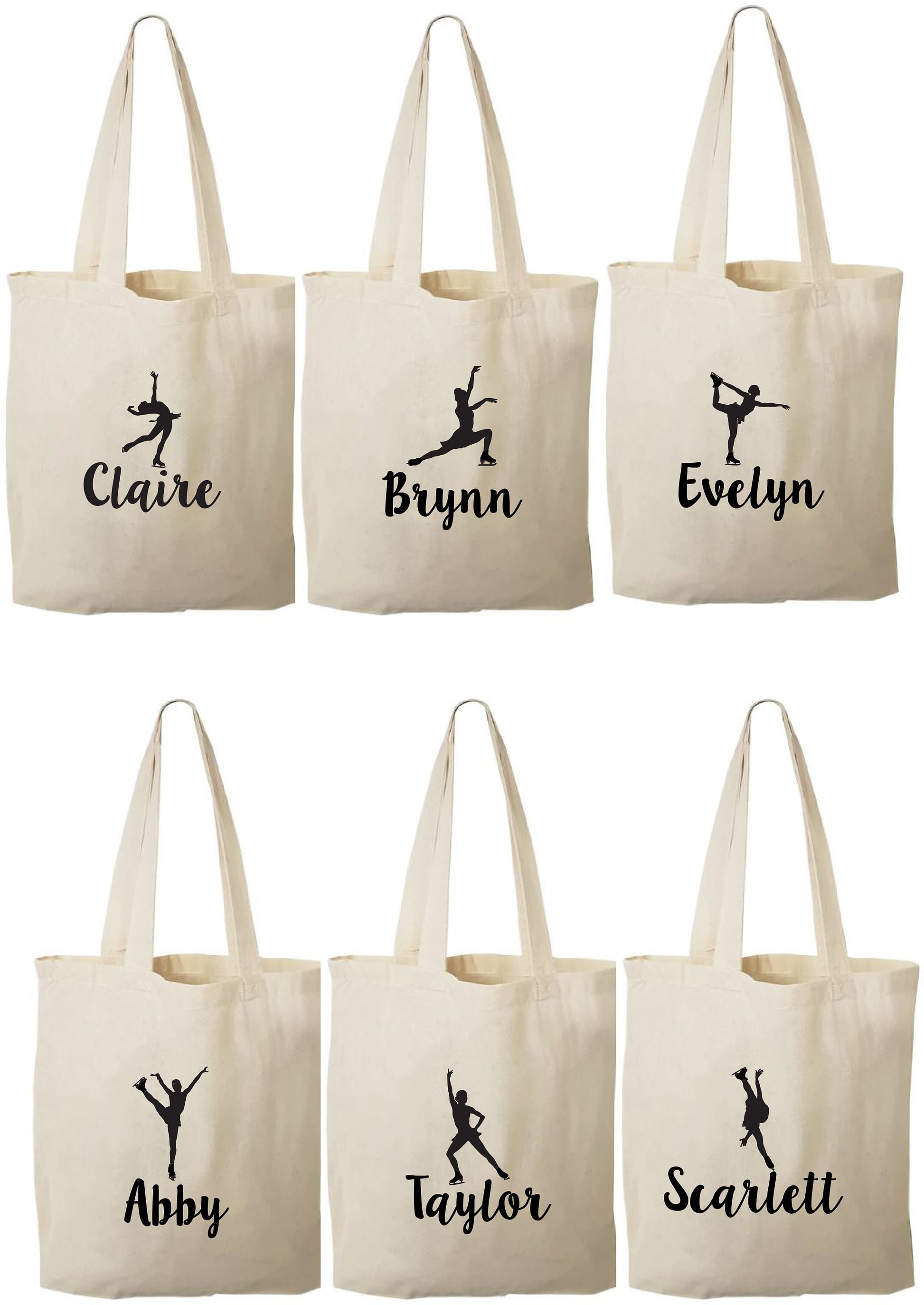 Personalized Ice Skating Party Favors - Set of Six Bags