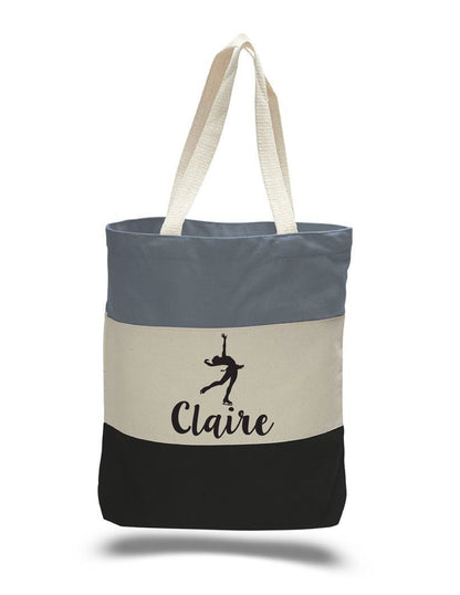 Ice Skater Gift - Personalized Ice Skating Tote Bag