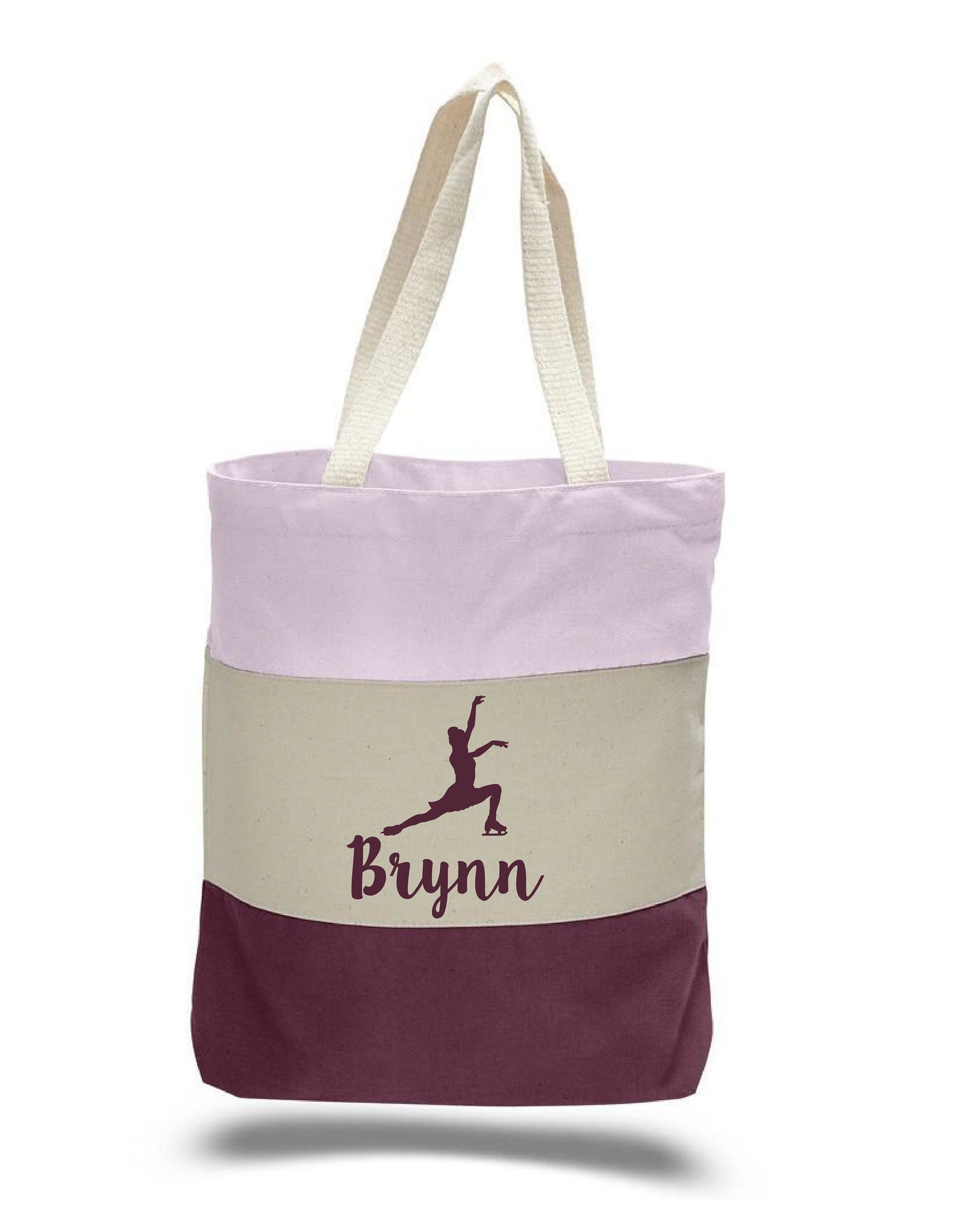 Ice Skater Gift - Personalized Ice Skating Tote Bag