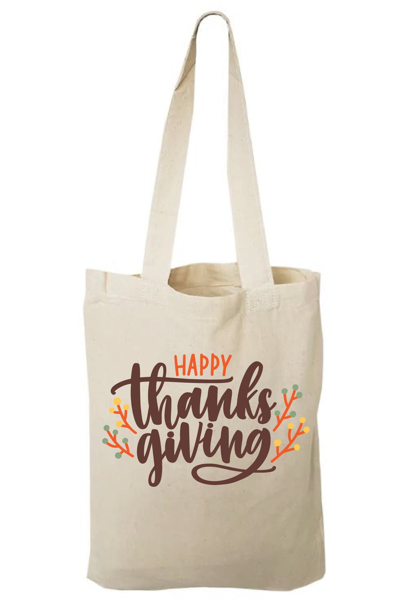 Thanksgiving Party Favor Bags - Reusable Cotton Canvas Tote