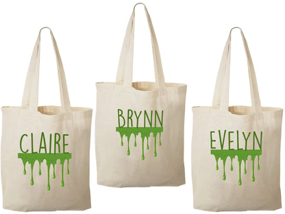 Personalized Slime Party Favor Bags - Set of Three Bags
