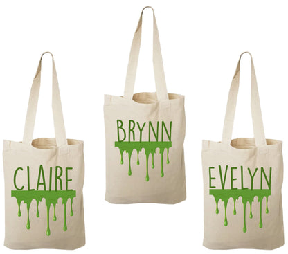 Personalized Slime Party Favor Bags - Set of Three Bags