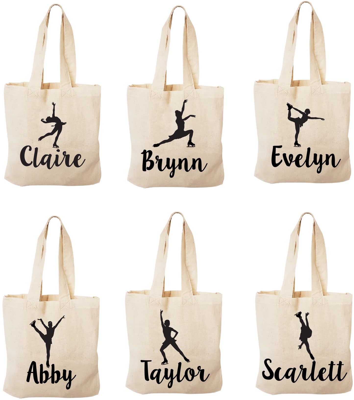 Personalized Ice Skating Party Favors - Set of Six Bags