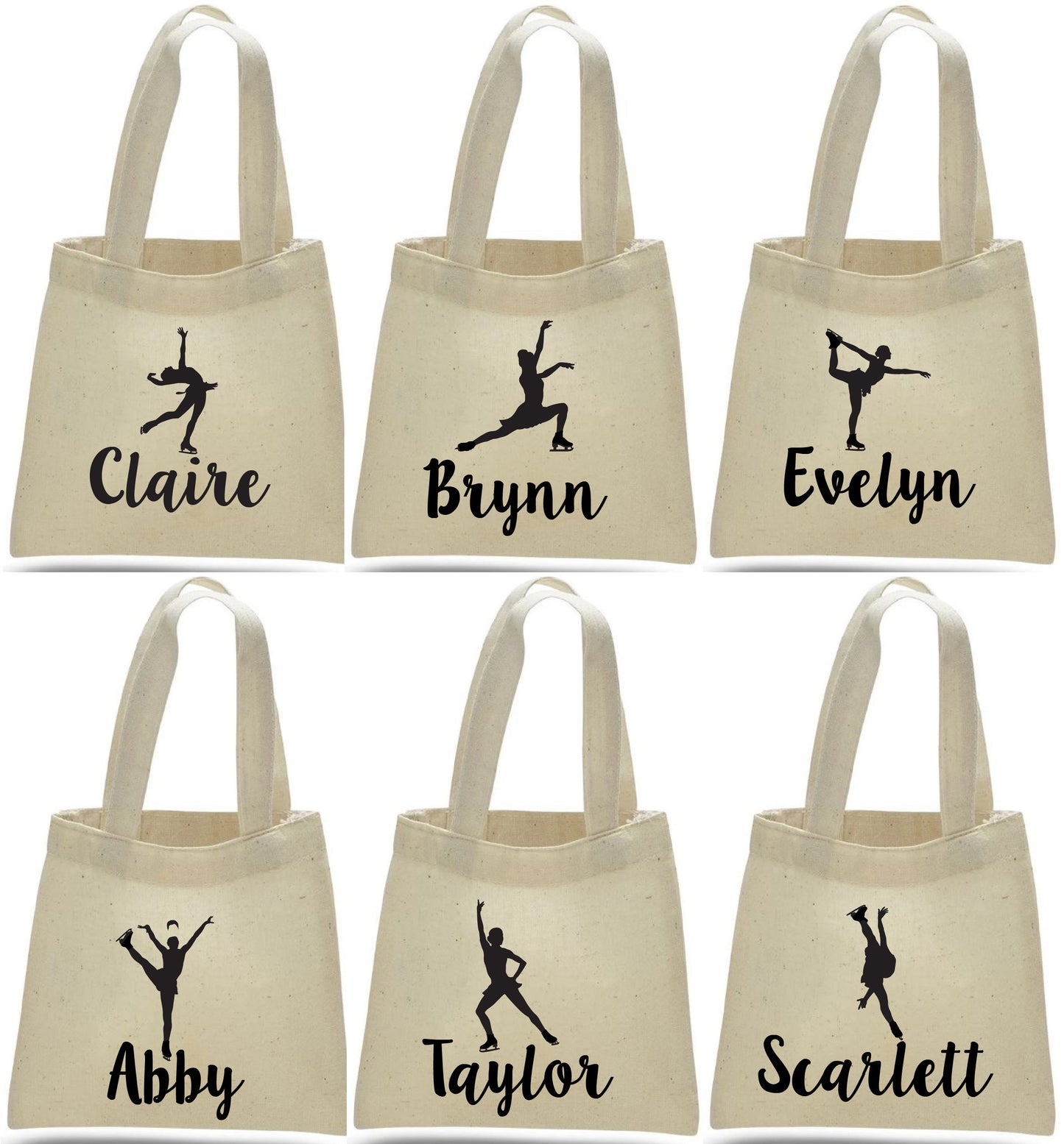 Personalized Ice Skating Party Favors - Set of Six Bags