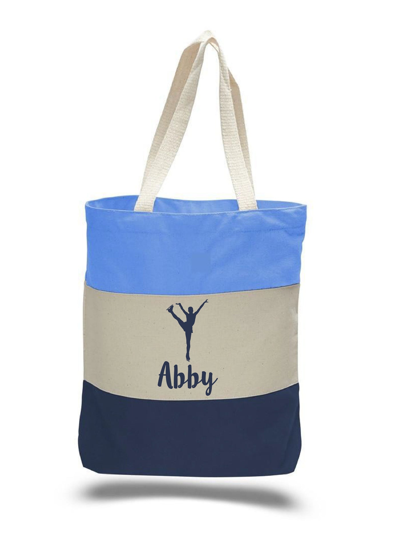 Ice Skater Gift - Personalized Ice Skating Tote Bag