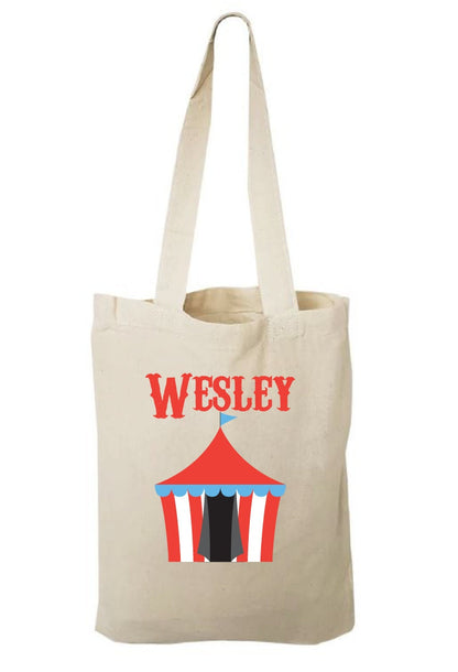 Personalized Circus Party Favor Bags