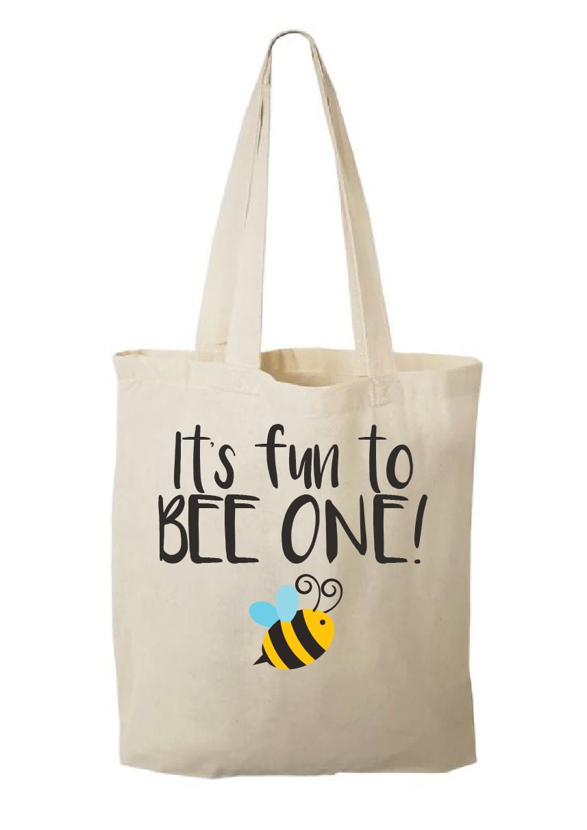 Bee Party Favor Bags - It's Fun To BEE ONE - First Birthday
