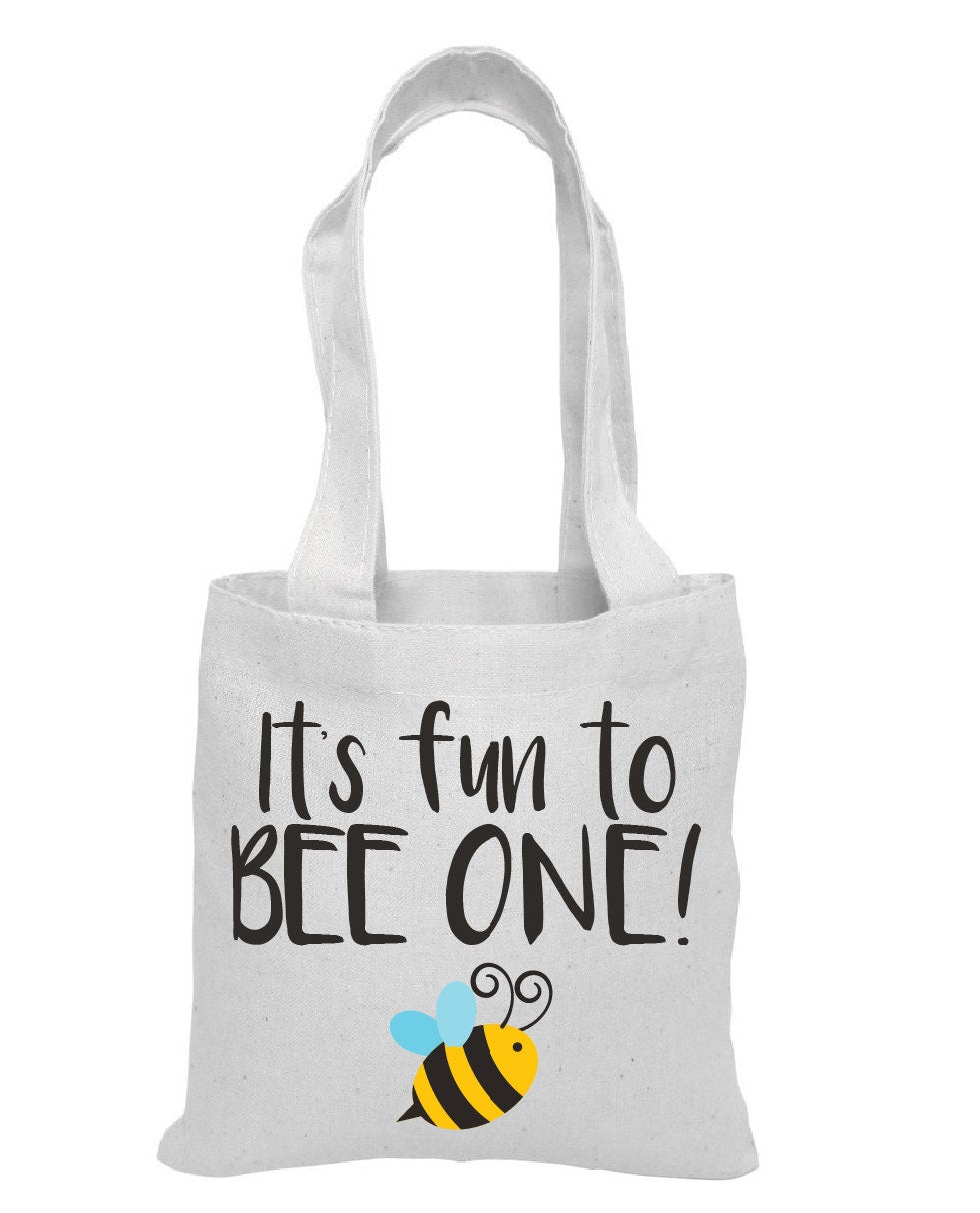 Bee Party Favor Bags - It's Fun To BEE ONE - First Birthday