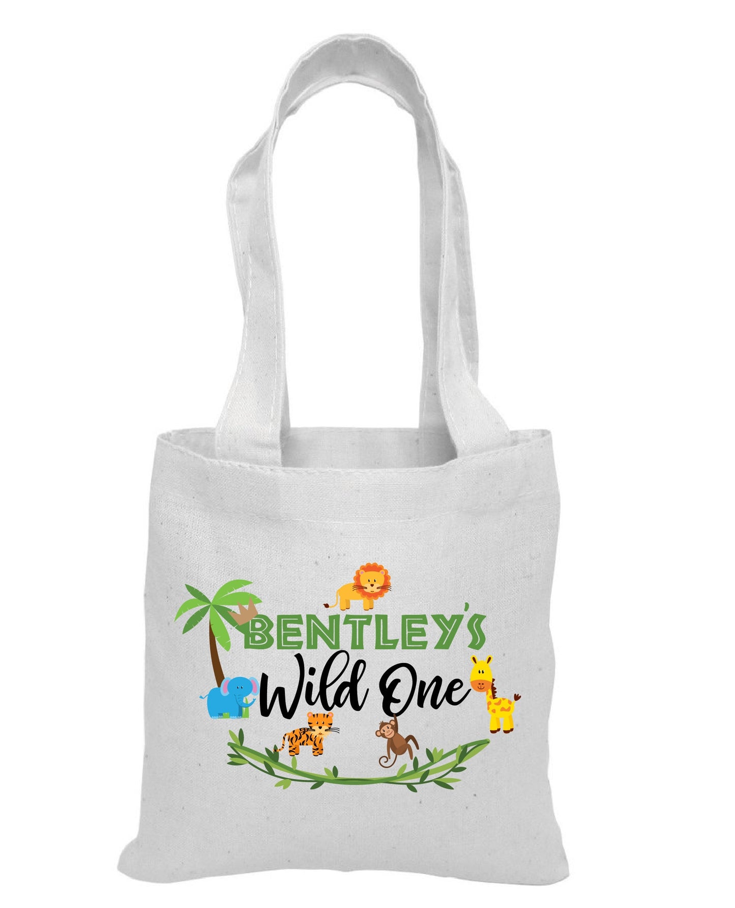 Personalized Jungle Safari Party Favor Bags – Wild One Birthday Goody Bags