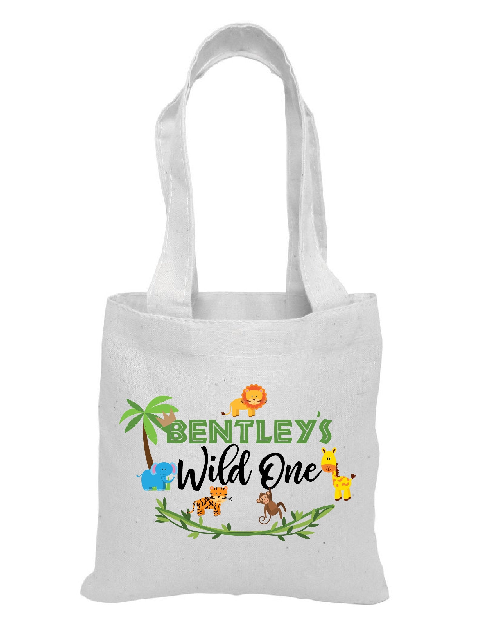 Personalized Jungle Safari Party Favor Bags – Wild One Birthday Goody Bags