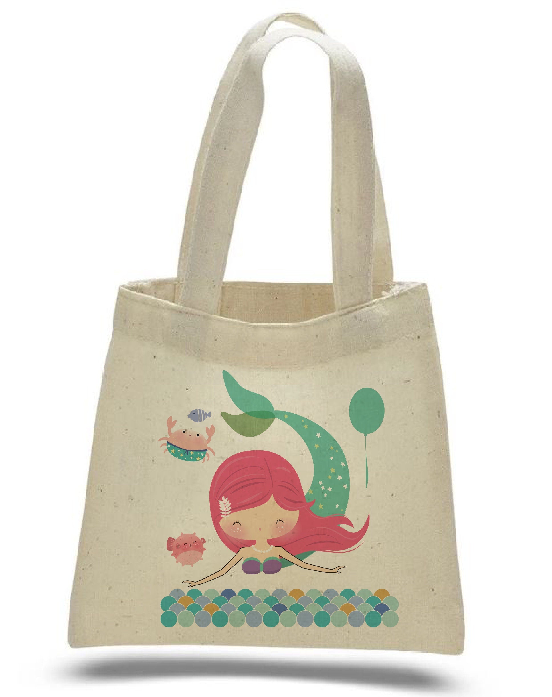 Mermaid Party Favor Bag – Cotton Mermaid Illustration