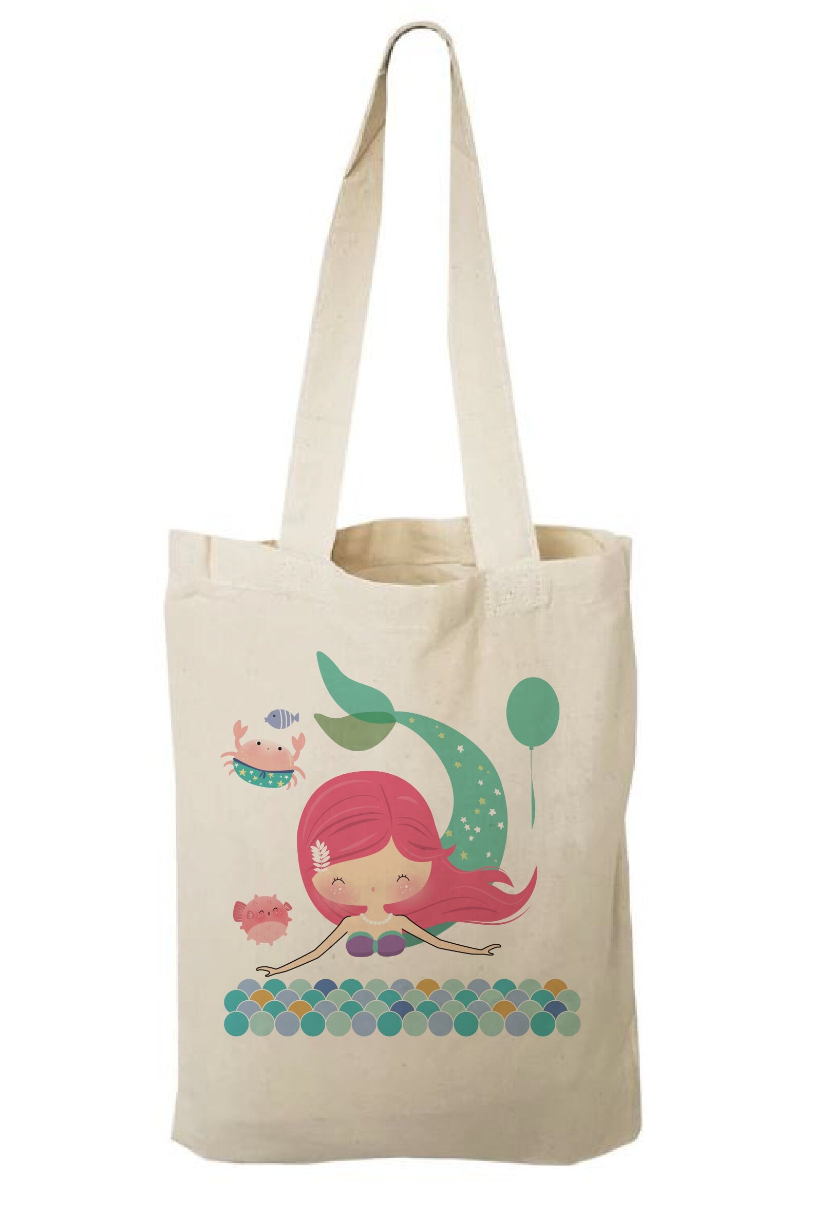Mermaid Party Favor Bag – Cotton Mermaid Illustration