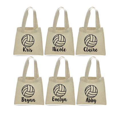 Personalized Volleyball Favor Bag – Custom Name Cotton Tote