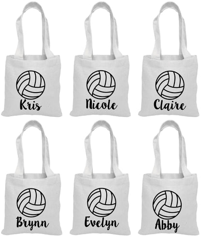 Personalized Volleyball Favor Bag – Custom Name Cotton Tote