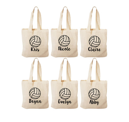Personalized Volleyball Favor Bag – Custom Name Cotton Tote