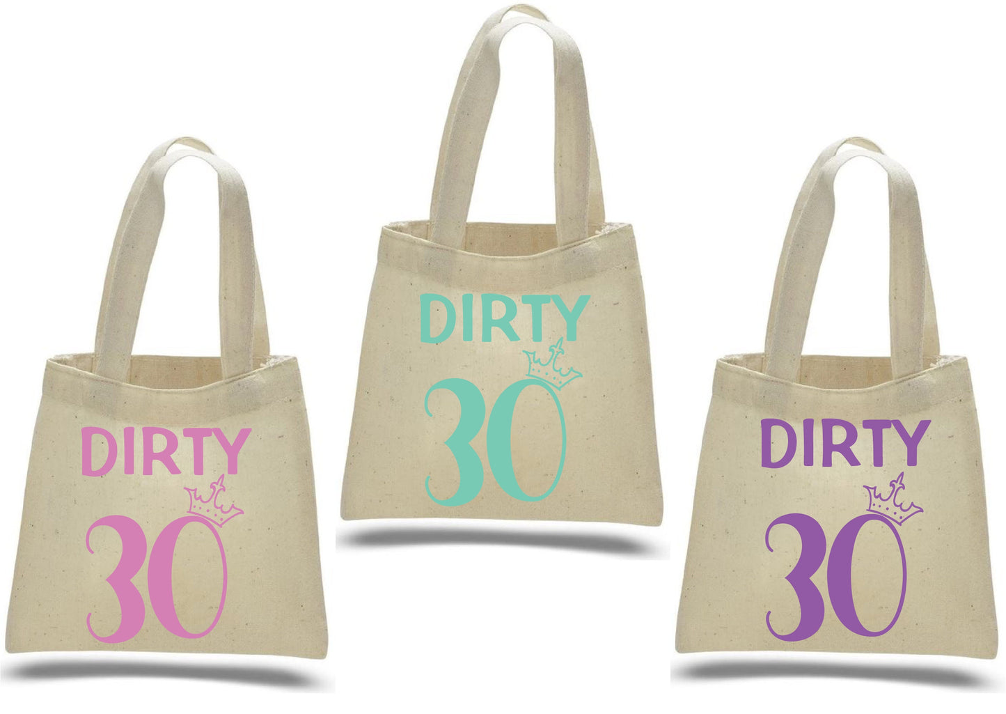 30th Birthday Party Favor Bags - Set of Three Bags