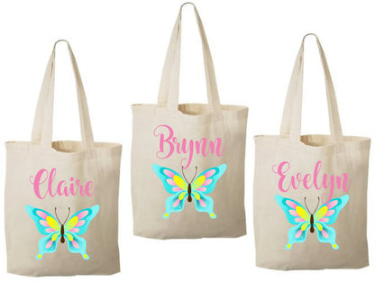 Personalized Butterfly Party Favor Bags - Set of Three Bags