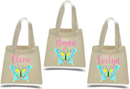Personalized Butterfly Party Favor Bags - Set of Three Bags