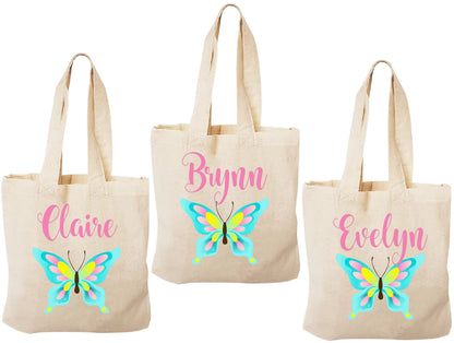 Personalized Butterfly Party Favor Bags - Set of Three Bags