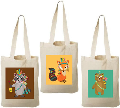 Woodland Party Favor Bags - Set of Three Bags