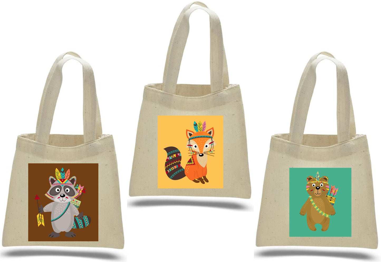 Woodland Party Favor Bags - Set of Three Bags