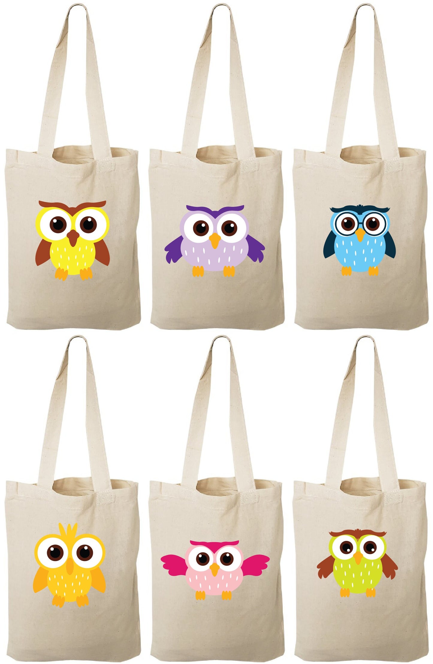 Owl Party Favor Bags - Set of Six Bags