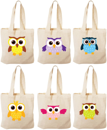 Owl Party Favor Bags - Set of Six Bags