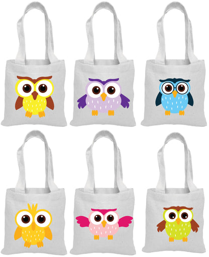 Owl Party Favor Bags - Set of Six Bags