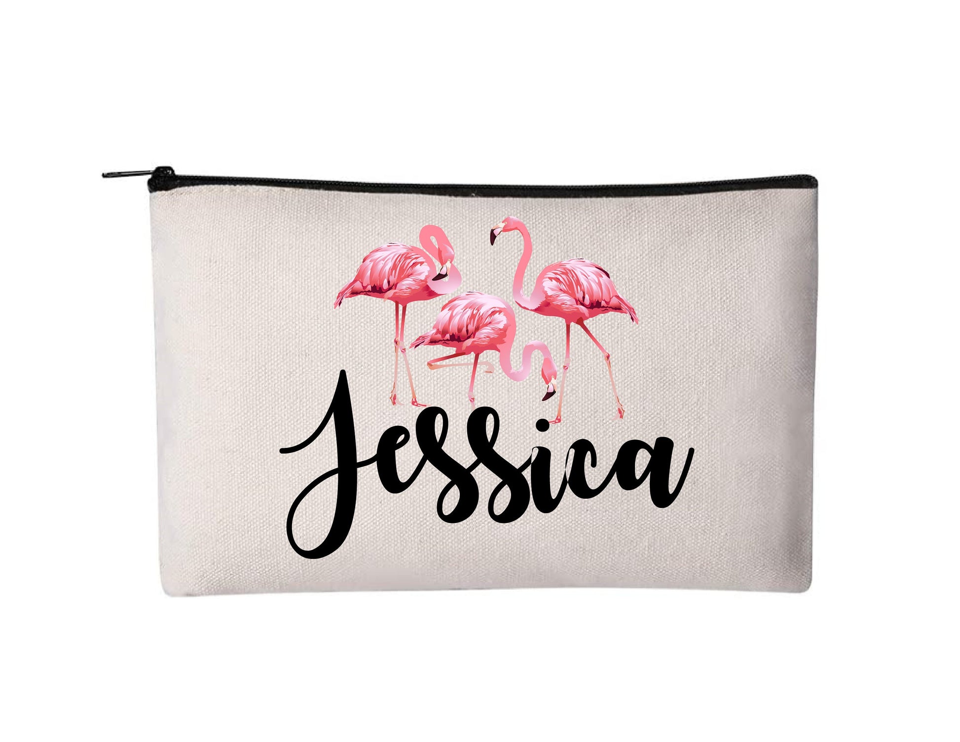 Personalized Flamingo Cosmetic Bag - Flamingo Gift